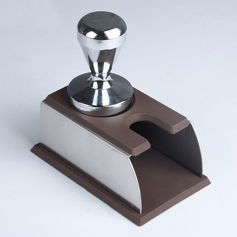 1pc Coffee Espresso tamper holder support base rack tool Black/Brown for Barista