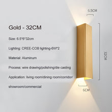 Load image into Gallery viewer, Modern Minimalist Indoor Lighting LED Wall Lamp For Bedroom Bedside Home Lighting Decoration Sconce Aluminum Lamp 6W AC 85-265V
