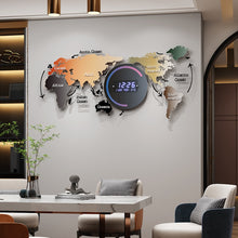 Load image into Gallery viewer, World Map Large Digital LED Wall Clock Electronic Modern Design Watch Calendar Thermometer Home Decoration for Living Room Decor
