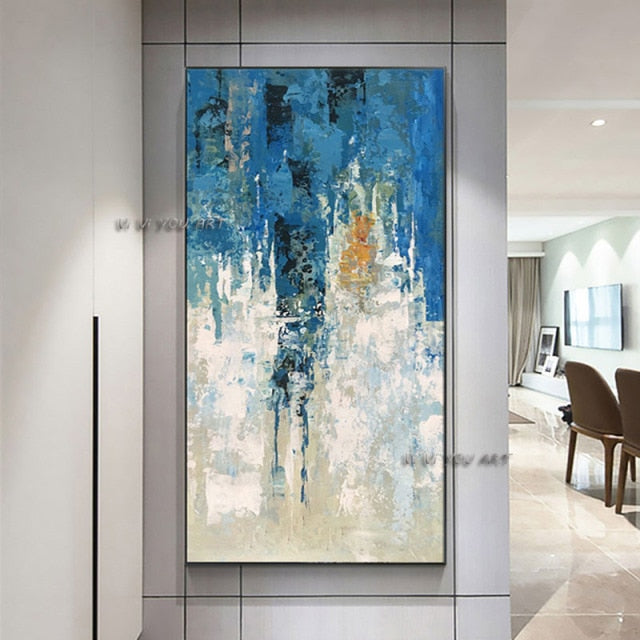 Abstract Art Decorative Large Wall Painting On Canvas Handmade Oil Vertical  Pictures For Living Room Wall Decor Painting