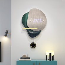 Load image into Gallery viewer, Pendulum Digital LED Wall Clock Electronic Modern Design Hanging Watch With Calendar Thermometer Home Decoration for Living Room
