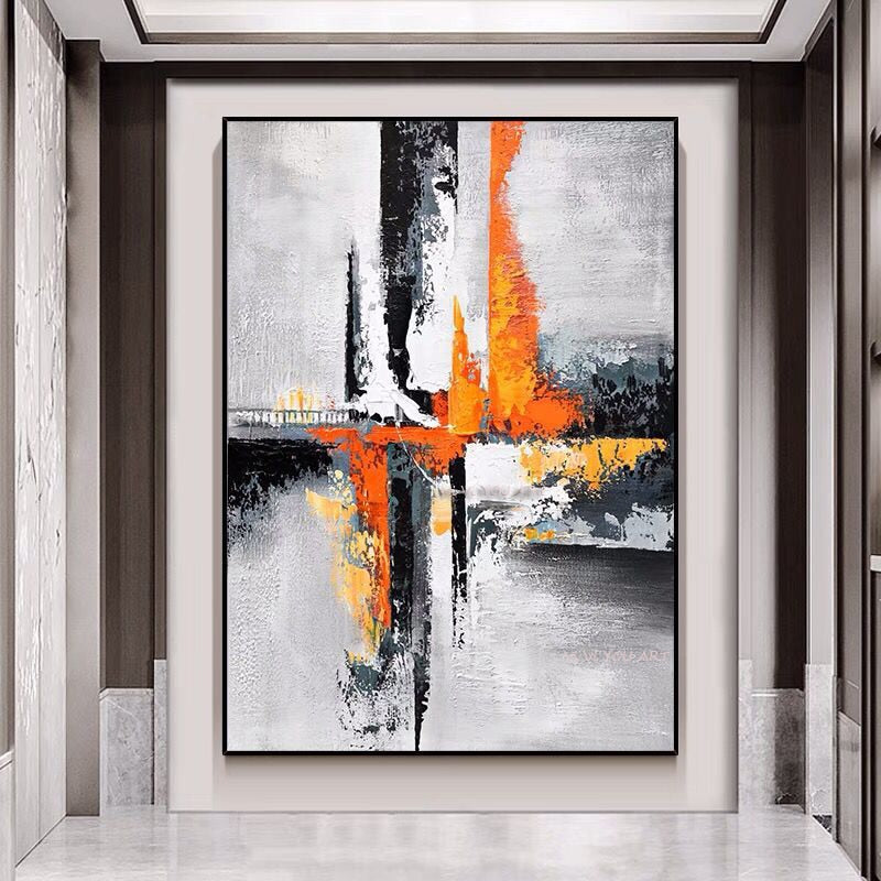 Large Handmade thick knife abstract oil painting Abstract White gorgeous abstract Painting home Living Room Decor Artworks