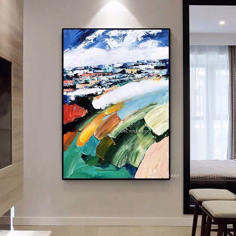 Knife Landscape Handmade Abstract Oil Painting On Canvas Large Size Wall Painting For Living Room Home Decor Original Painting