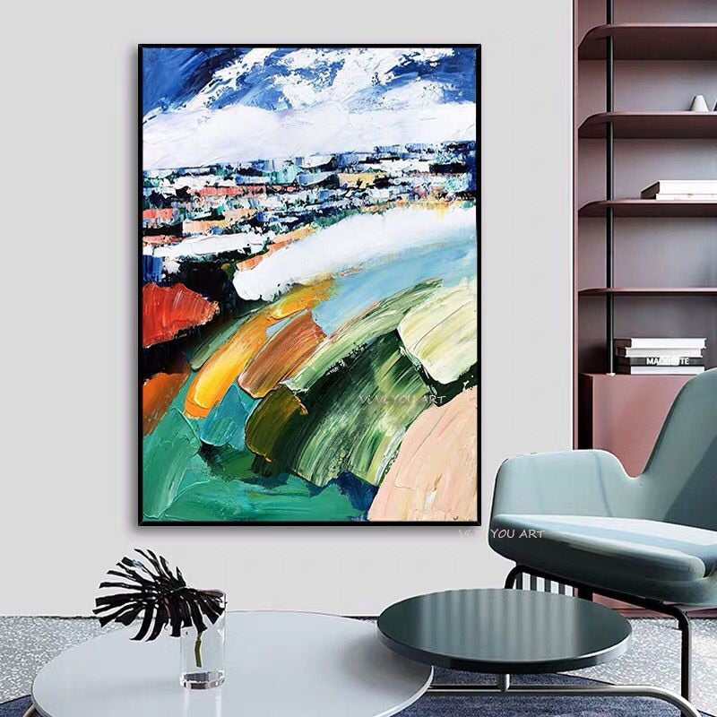 Knife Landscape Handmade Abstract Oil Painting On Canvas Large Size Wall Painting For Living Room Home Decor Original Painting