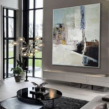 Load image into Gallery viewer, 100% Handmade Large Oil Painting Abstract Oversized Wall Art Canvas Original Oil Painting Canvas DecorationIn the living Room
