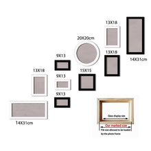 Load image into Gallery viewer, 10Pcs/Set Natural Wood Picture Frames For Corridor Stairs Wall Photo Frames Decor Classic Wooden Frame For Home Decoration

