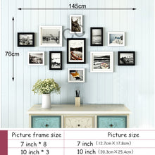 Load image into Gallery viewer, 11 Pcs Nordic Style Natural Wood Photo Frame Photo Black and White Color,Cheap Wood Wall Art Picture Frames Set for Living Room
