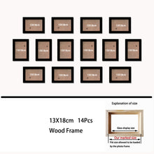 Load image into Gallery viewer, 14Pcs/S Wood Picture Frames For Wall Decor Black White Photo Frame Wall Hanging Party Wedding Gift Wooden Frame Photo Decor
