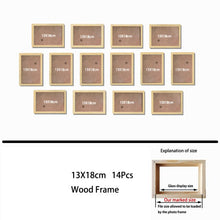 Load image into Gallery viewer, 14Pcs/S Wood Picture Frames For Wall Decor Black White Photo Frame Wall Hanging Party Wedding Gift Wooden Frame Photo Decor
