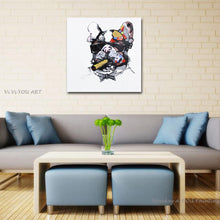 Load image into Gallery viewer, Large Size Hand painted Cool Frog Canvas Oil Paintings Wall Art for Living Room Home Animals Decor for Kids Room
