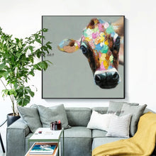 Load image into Gallery viewer, Cow Oil painting On Canvas Wall Pictures Paintings For Living Room Wall Art Canvas Pop art Cattle modern Abstract Hand Painted
