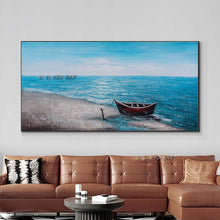 Load image into Gallery viewer, Large Hand Painted Landscape Abstract Oil Painting Modern Beautiful Seascape Wall Art Canvas For Living Room Home Decor
