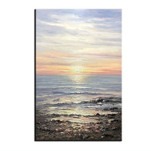 Load image into Gallery viewer, 100% Handpainted The Sea Sunset Abstract Oil Painting Wall Art Home Decor Pictures Modern Oil Painting On Canvas No Framed

