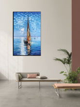 Load image into Gallery viewer, Art Oil Painting 100% Hand Painted Landscape Canvas Wall Art Canvas Seascape Sailing Boat Abstract Home Decor Wall Pictures
