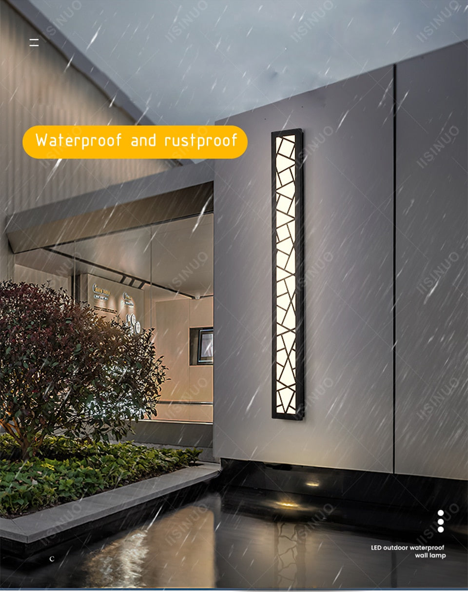 Waterproof outdoor wall lamp LED Tall Wall Lamp IP65 Aluminum Light Garden Villa porch Sconce Light 110V 220V Sconce Luminaire