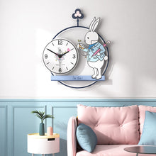 Load image into Gallery viewer, Cute Rabbit Decorative Silent Wall Clock
