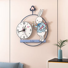 Load image into Gallery viewer, Cute Rabbit Decorative Silent Wall Clock

