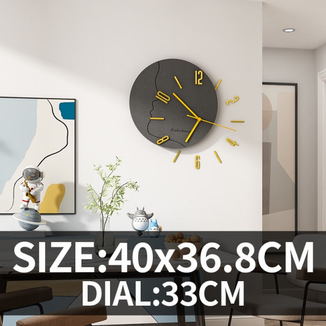 MDF Board Decorative Silent DIY Wall Clocks Modern Design Large Watches For Kitchen Living Room Bedroom Home Interior Decoration
