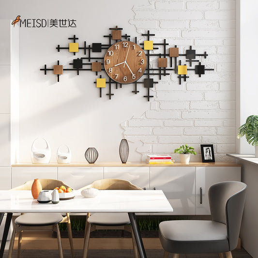 100CM 3D Punch-free DIY Silent Acrylic Large Decorative Wall Clock Modern Design Living Room Watch Kitchen Decoration Stickers