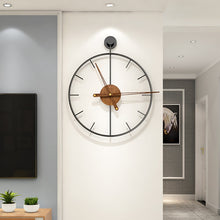 Load image into Gallery viewer, Minimalist Metal Wood Decorative Silent Wall Clocks Modern Design Watches For Kitchen Living Room Decor Home Interior Decoration

