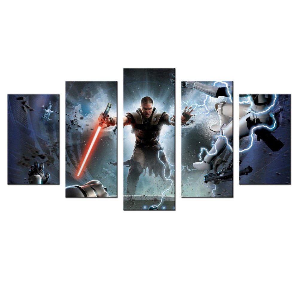Decor Modular HD Pictures Star Wars Poster Canvas Home and Office Decorations Wall Art Decor Painting Mural Wall Canvas 5 Piece