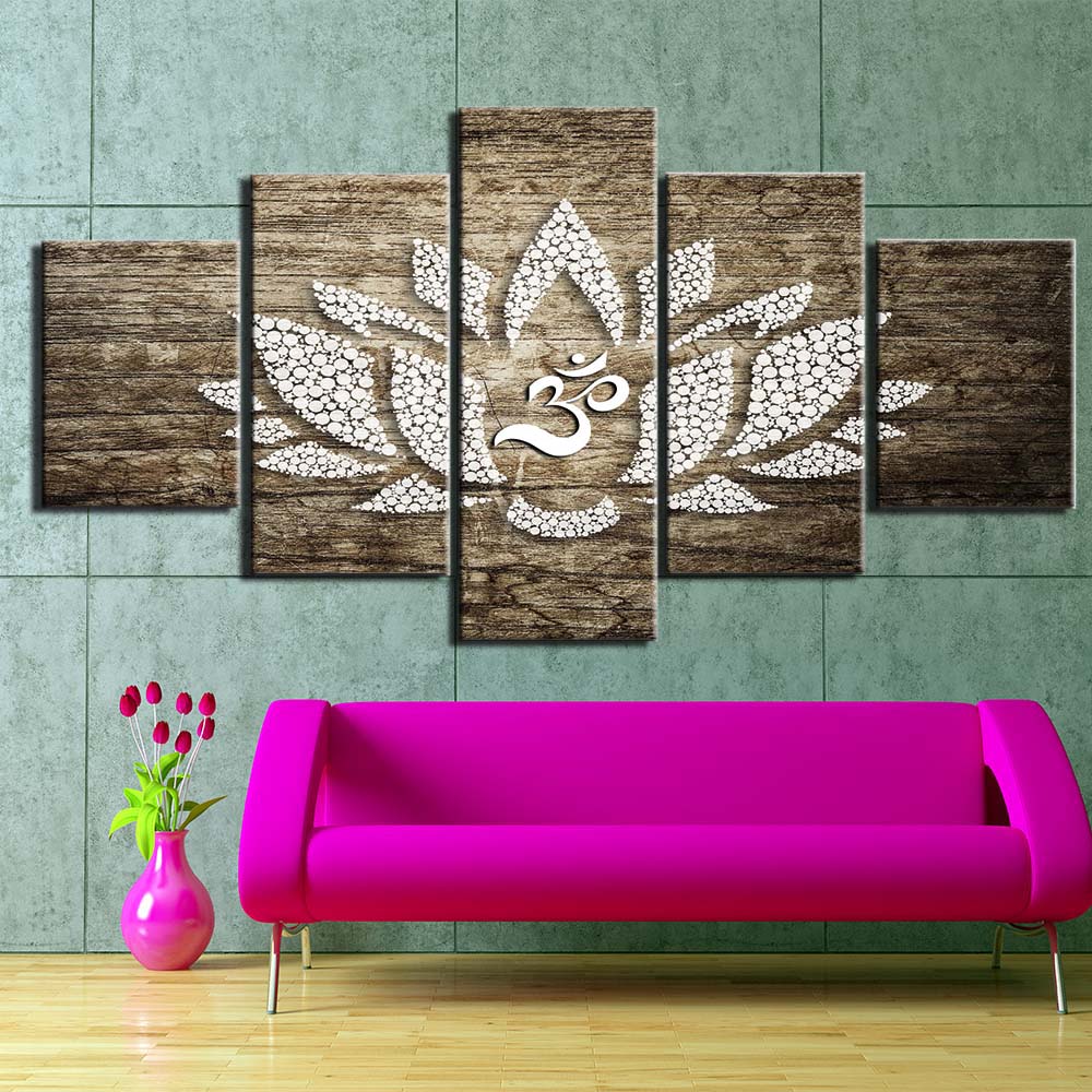 Islamic Poster Canvas Painting Wall Art Pictures Frame Decor 5 Piece Home Décor