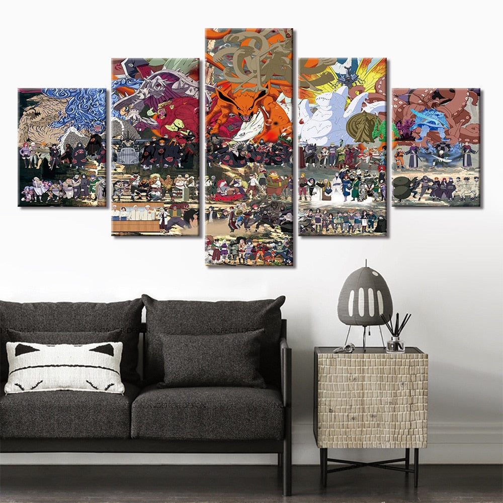 HD Printed Japan Anime Canvas Painting Home Decoration Modular Wall Picture for Living Wall Art