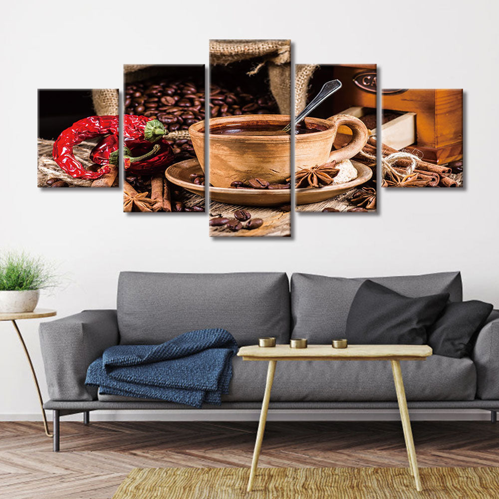 Poster Print Canvas Painting Coffee Picture Kitchen Decor Home Decorative Modern Wall Art Framework