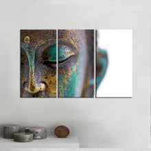 Load image into Gallery viewer, ArtSailing Canvas painting Wall Art Gray 3 Panel Modern Large  Buddha Wall Print on Canvas Home Living Room Decoration

