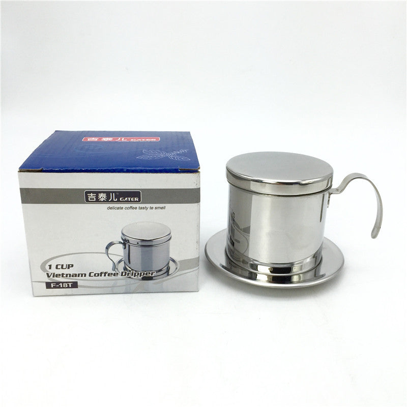 Free Shipping High quality 1-2 cup vietnam coffee dripper / vietnam coffee filter pot +100pcs vietnam coffee filter paper