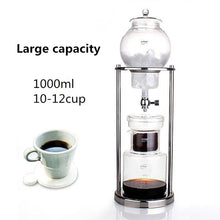 Load image into Gallery viewer, Free shipping Large capacity 1000ML percolators glass coffee pot /superior filter coffee maker ice drip coffee filters tool BD-7
