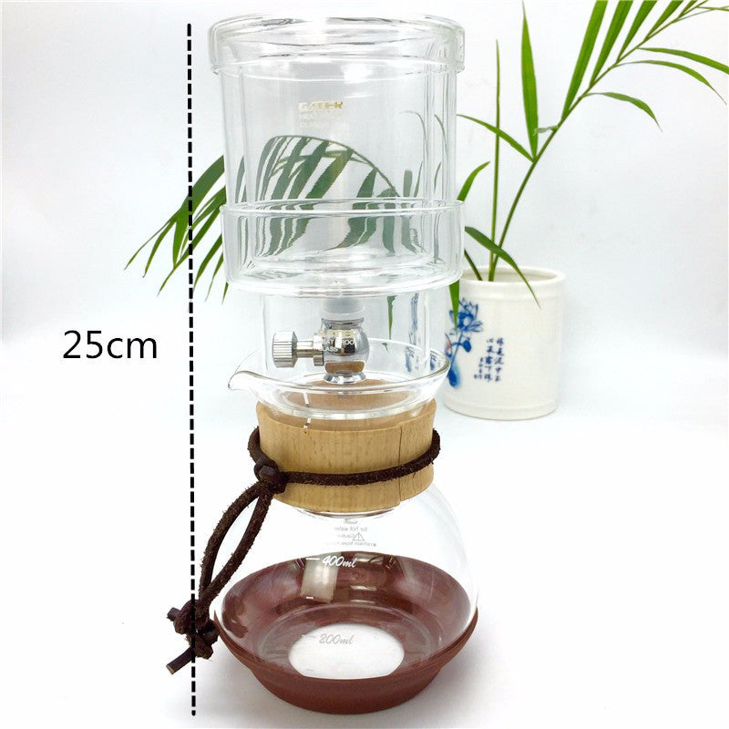 Free shipping new percolators 400ML glass coffee pot / high quality filter coffee maker ice drip coffee filters tool China BD-2