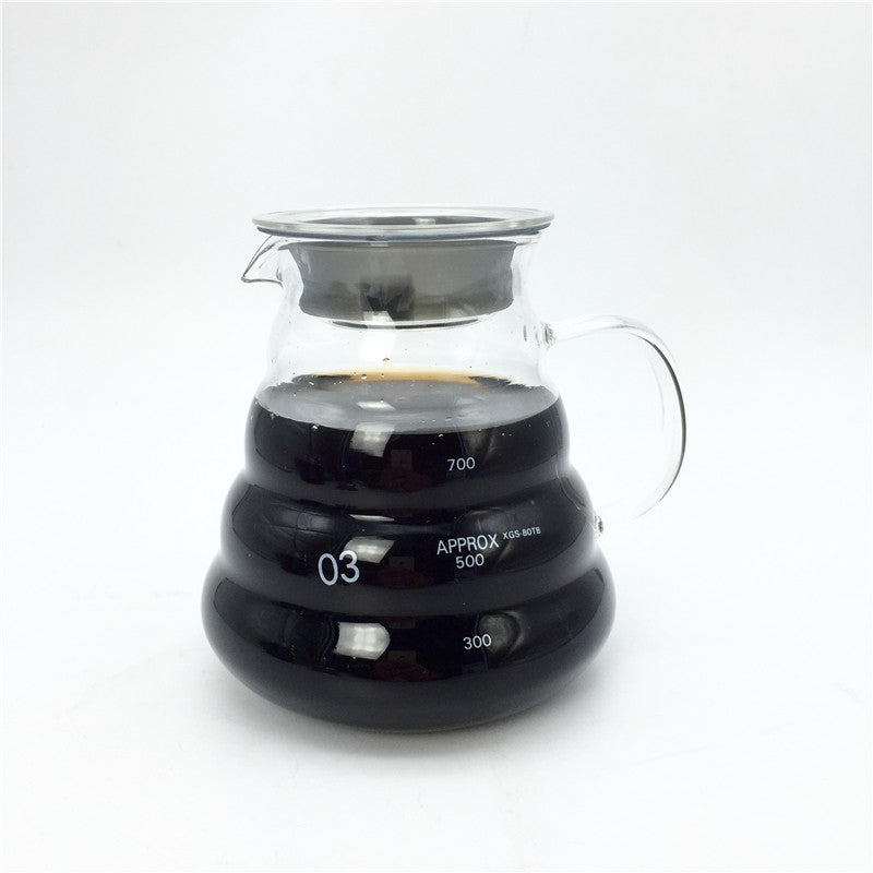 Free Shipping 780ML large capacity cute glass coffee pot / high quality glass teapot glass measuring cup covered