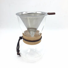 Load image into Gallery viewer, 3-4 cups of coffee a portable stainless steel metal filter screen filter funnel / filter cup filters drip coffee and tea tools
