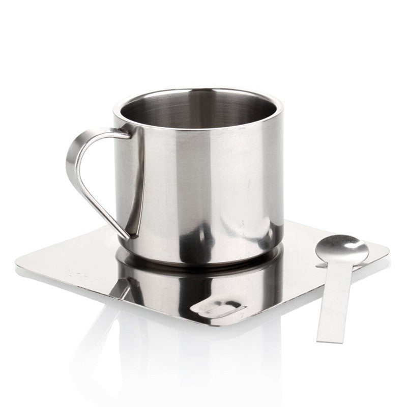 150ML stainless steel coffee mugs and tea cups / high-quality cup and saucer coffee and tea spoon combination package tool C-031