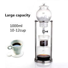 Load image into Gallery viewer, Free shipping new Large capacity 1000ML percolators glass coffee pot / superior filter coffee maker ice drip coffee filters tool
