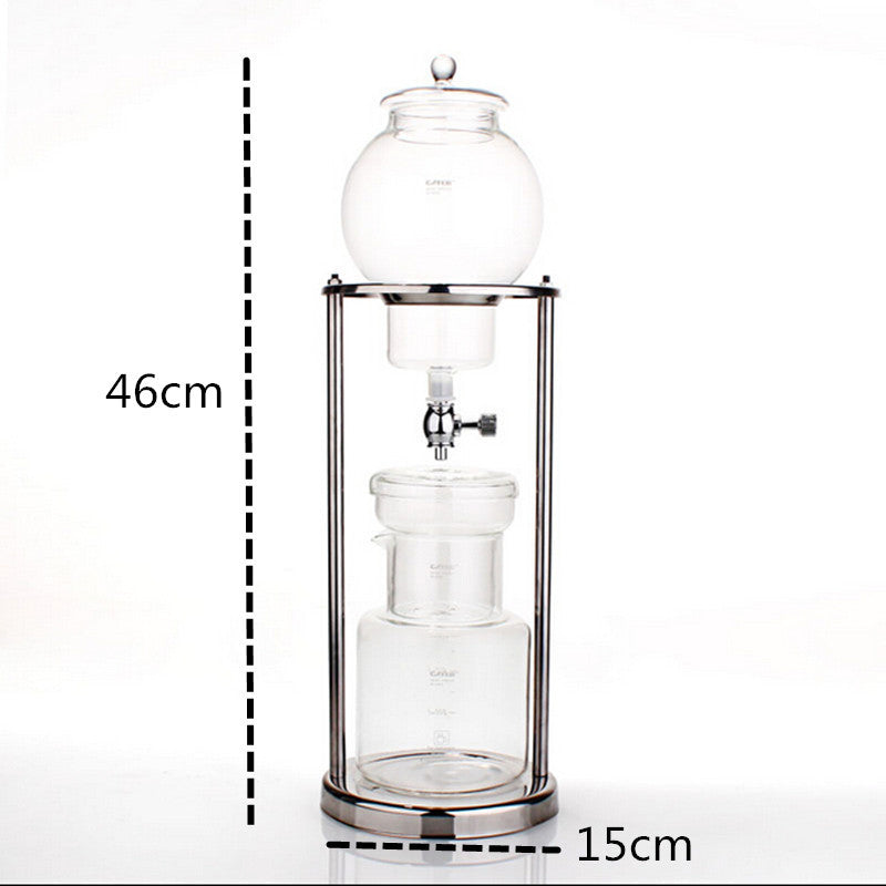 Free shipping new Large capacity 1000ML percolators glass coffee pot / superior filter coffee maker ice drip coffee filters tool