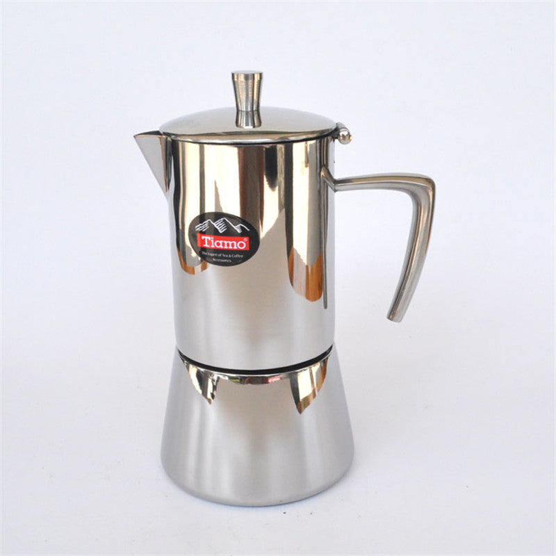 Stainless steel Moka pot 4 cups / filter cartridge aluminum material mocha coffee pot coffee filter coffee pot filtering tools