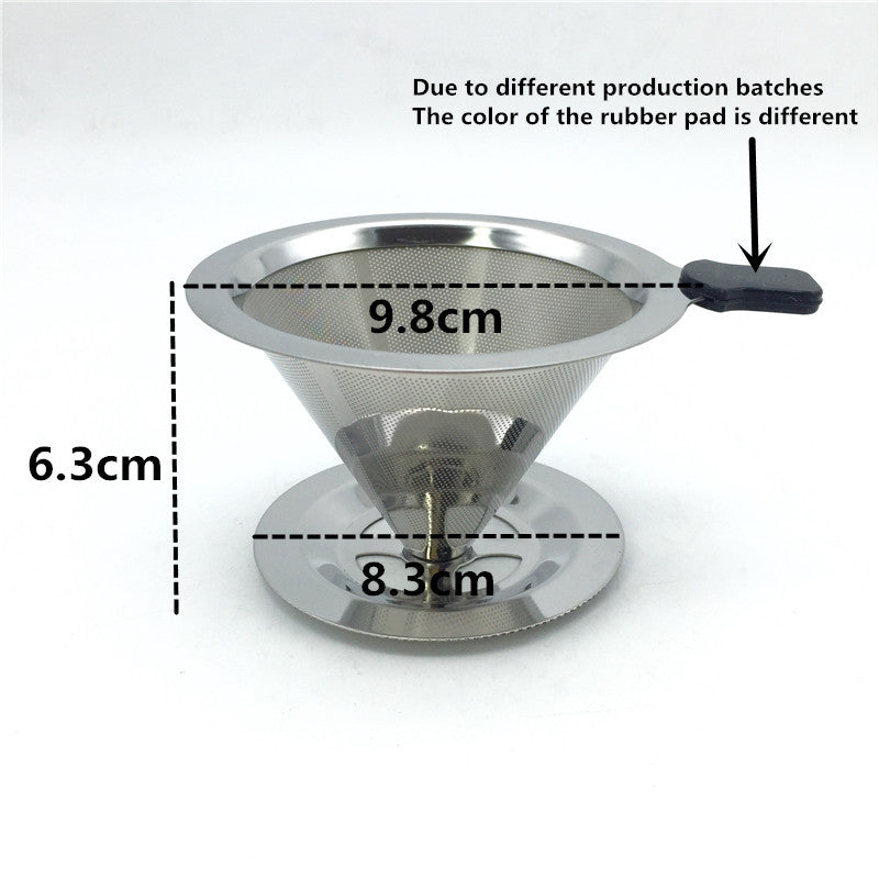 The new convenient stainless steel coffee filter cup / 1-2 cup coffee filter manual brewing cup filters coffee and tea tools