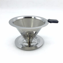 Load image into Gallery viewer, The new convenient stainless steel coffee filter cup / 1-2 cup coffee filter manual brewing cup filters coffee and tea tools
