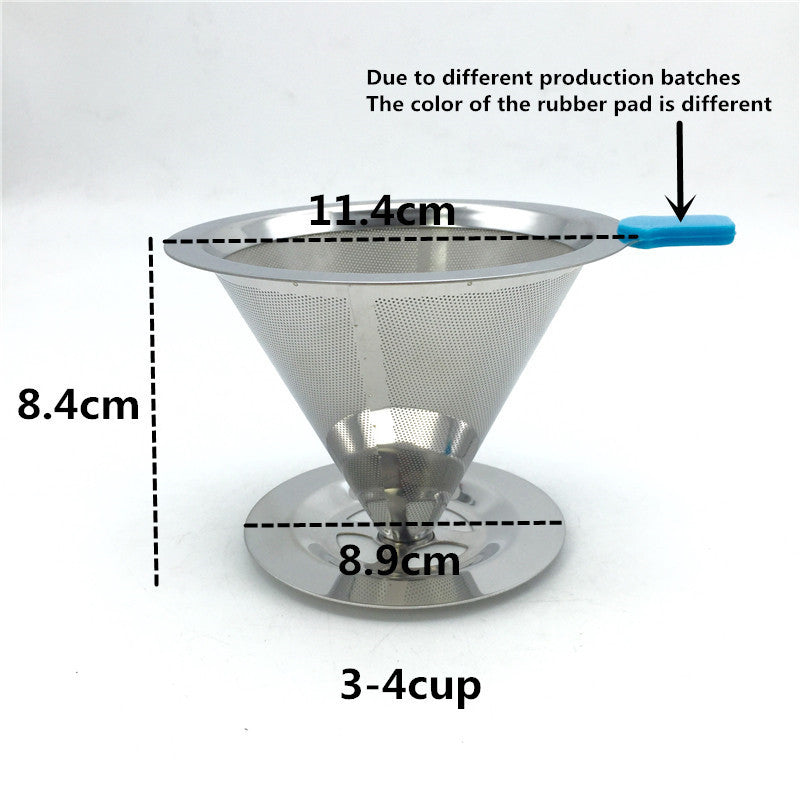 Free shipping stainless steel coffee filter / coffee filter cup portable manual brew drip filters coffee tea tools 1-2cup 3-4cup