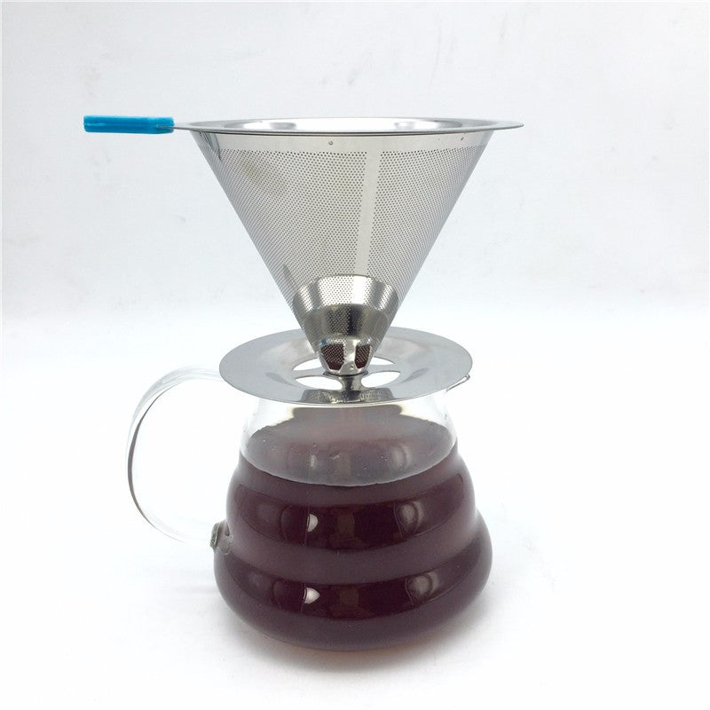 Free Shipping 3-4 cups stainless steel coffee filter / high quality coffee filter cup handy brewing drip filter Coffee ware