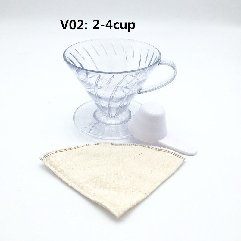 V-type coffee filter cup / drip coffee filter bowl manually follicular coffee and tea filter tool V-02