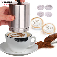 Load image into Gallery viewer, 304 stainless steel fancy coffee powder Coffee Stencil mould cappuccino garland mold
