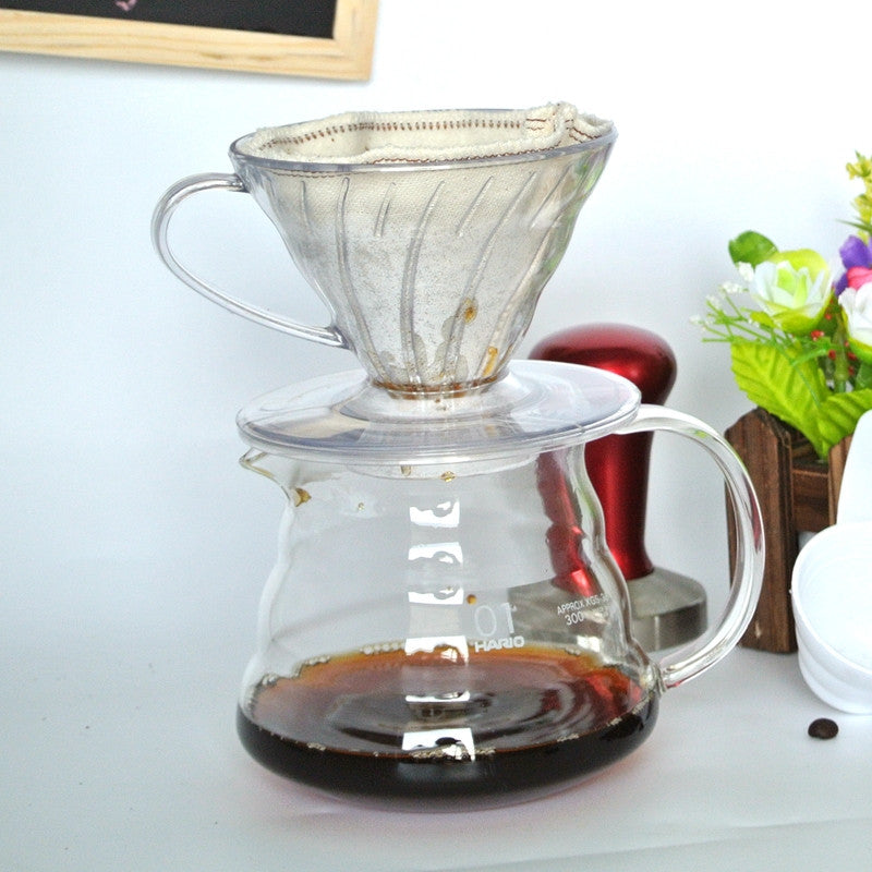 1PC Free Shipping 300ML Espresso Coffee Server + V60 Coffee Dripper Sets