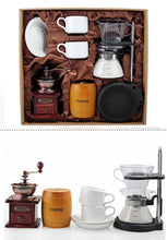 Load image into Gallery viewer, 1Set Free Shipping EMS DHL FedEx coffee gift box pot grinding machine oak barrel coffee cup
