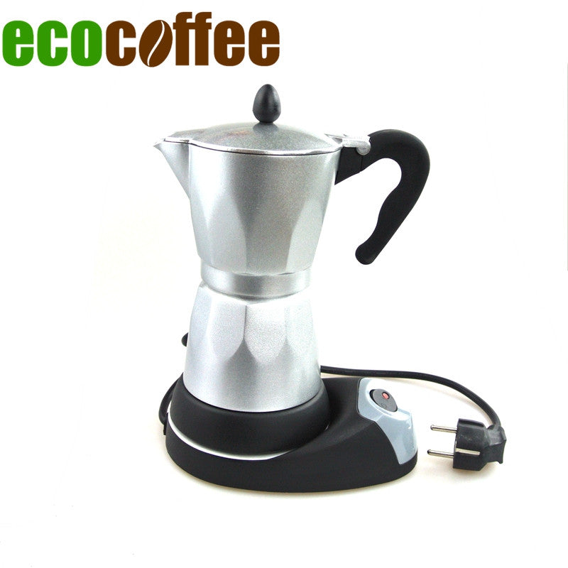 1PC Free Shipping 3-6 Cups Counted Espresso Coffee Maker Electrical Moka Pot