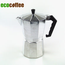 Load image into Gallery viewer, Free Shipping High Quality Espresso Aluminum moka pot  Espresso Coffee Makers  3 Cups 6Cups 9 Cups 12Cups
