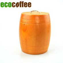 Load image into Gallery viewer, 1PC Free Shipping 2 Pounds Pine Coffee Bean Barrel Coffee Bean Baskets Coffee Bean Cans
