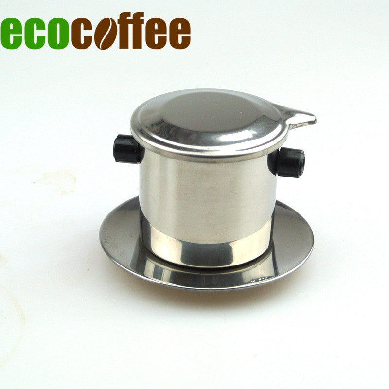 1 Pc Free Shipping 1 Cup Stainless Steel Vietnam coffee dripper  pot Espresso Coffee Makers